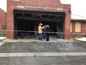 Old Lilydale fire station ablaze