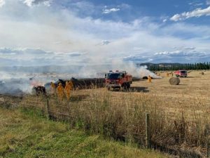 Combusting haybales prompt warning for farmers