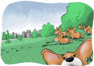 CARTOON: A corgi goodbye