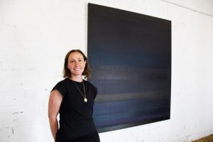 Pausing to absorb artworks by Belinda Rogers