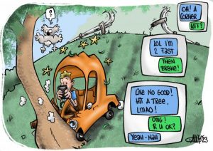 CARTOON: Driver distraction