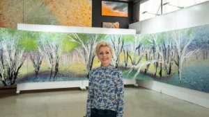 Kerrie Warren’s dance with paint on display in Yering