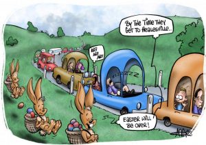 CARTOON: Long wait to leave for long weekend