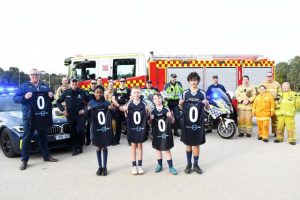 Using footy to help spread road safety message