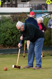 Return of Gilsenan to the croquet court
