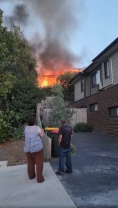 One injured, others evacuated in destructive unit blaze